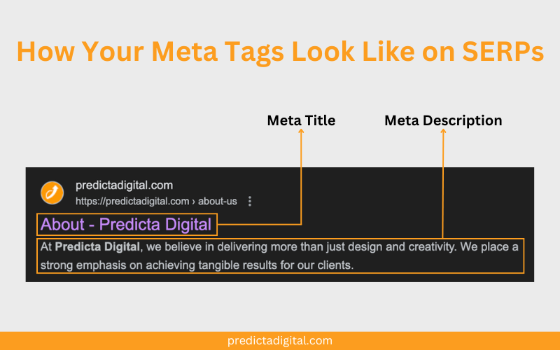 how meta tags look like on SERPs