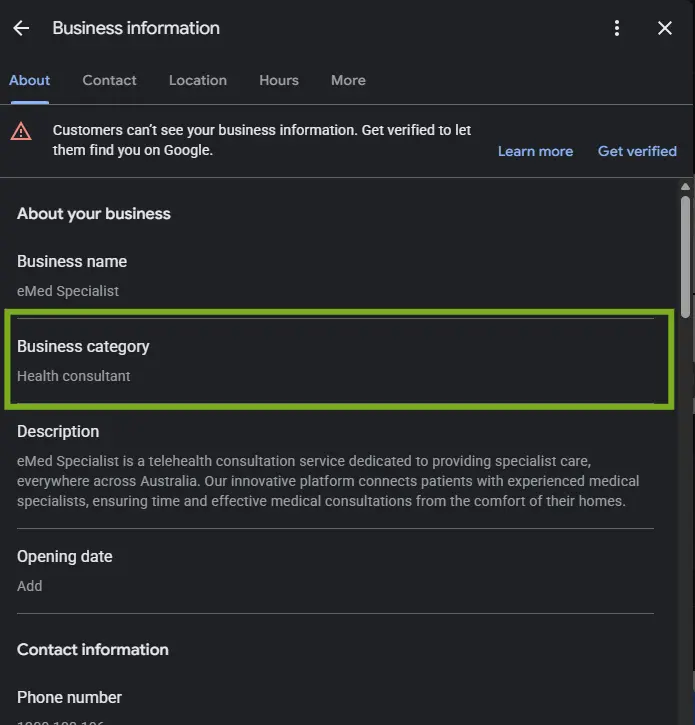 Google Business Profile Categories For Local SEO